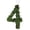 Green-4, variant on Modern Home 12" Real Preserved Boxwood Monogram Wreath Letters - K