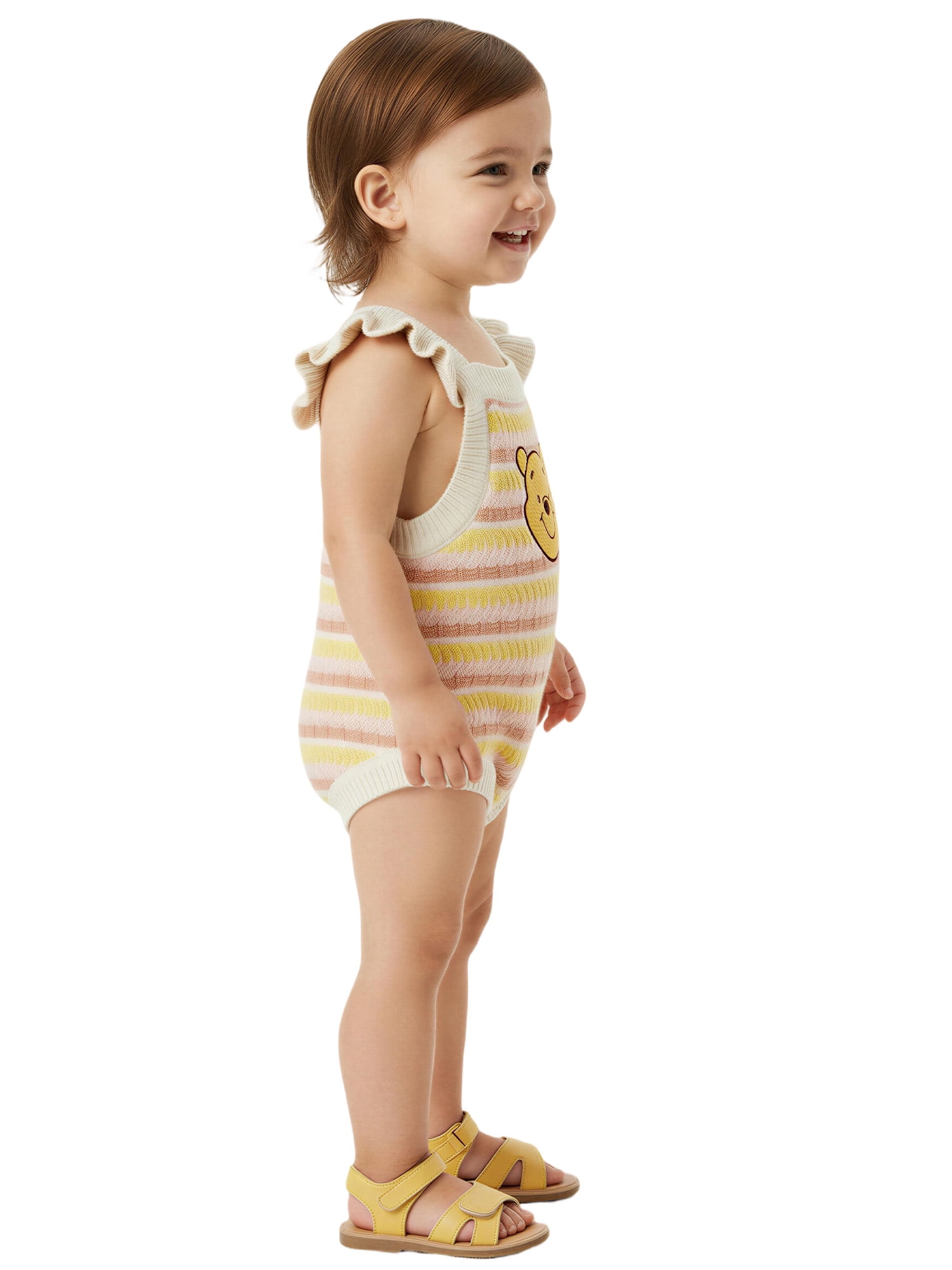 Winnie The Pooh Baby Girl Romper, Sizes 0/3 Months-24 Months
