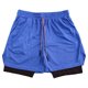thumbnail image 1 of Pantalones cortos de doble capa para hombre, 2 en 1, malla forrada con cordón, diseño de cintura elástica, transpirable, secado rápido, Fitness, trotar, 1 of 5