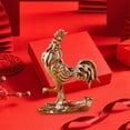 thumbnail image 4 of Estatua decorativa de gallo, escultura animal, adorno de escritorio para dormitorio, entrada, gabinete, escritorio, estante para festival de primavera, 4 of 8