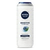 NIVEA MEN Sensitive Skin 3-in-1 Body Wash for Men, Bamboo Extract, Lightly Scented, 16.9 fl oz