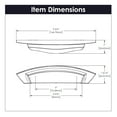 thumbnail image 6 of Hickory Hardware Hh74642 Velocity 3-3/4" Center To Center Modern Arch Cabinet Cup Handle /, 6 of 7