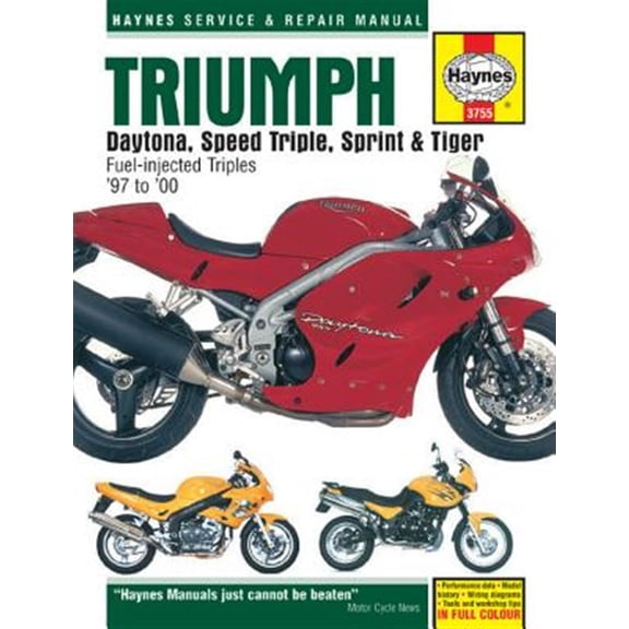 Pre-Owned Triumph Daytona, Speed Triple, Sprint & Tiger 885cc & 955cc models (97-05) Haynes Repair Manual ^