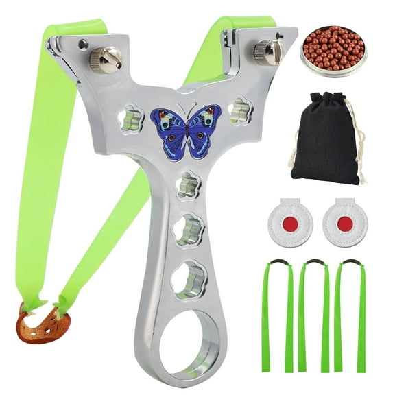 Runzkzy Alloy Hunting Slingshot Professional Shooting High-speed Adult Catapult Slingshot