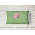 thumbnail image 2 of Carolines Treasures 8853PW1216 Gerber Daisy Pink Canvas Fabric Decorative Pillow, 12H x16W, multicolor, 2 of 3