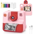 thumbnail image 2 of Cámara para niños de impresión instantánea, cámara de impresión digital 1080 HD para niños con tinta cero, juego de bolígrafos de color y tarjeta de memoria de 32 GB, regalos de cumpleaños de Navidad, 2 of 3