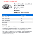 thumbnail image 2 of Rear Brake Rotor Set - Compatible with 2012 - 2019 Ford Flex 2013 2014 2015 2016 2017 2018, 2 of 2