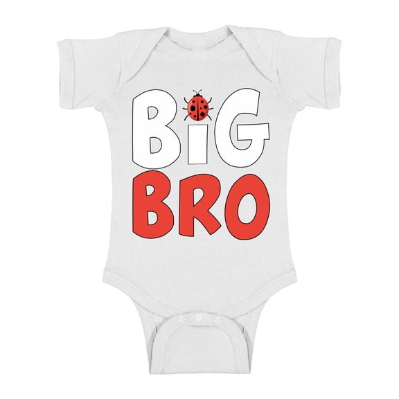 Awkward Styles Bodysuit Short Sleeve Ladybug Baby Items for Boys Big Brother Outfit Ladybug Clothing Pregnancy Announcement Romper for Newborn Baby Big Bro One Piece Ladybug Clothes Collection