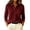 Wine, variant on Zpanxa Fleece Jacket Women Button Front Sweater Jacket Long Sleeve Lightweight Warm Cozy Solid Color with Fashion Collar Loose Fit Winter Casual Outerwear