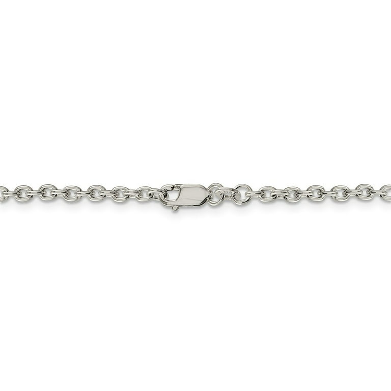 Chain, stainless steel, 1.5mm cable, 18 inches with lobster claw