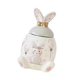 thumbnail image 4 of Siruishop Ceramic Cookie Jar Dustproof Decorative Tea Jar for Flour Peanut Serving Tea L, 4 of 8