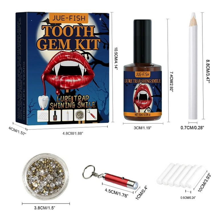 For US, Tooth Gem Kit for Teeth, DIY Crystals Jewelry Kit Teeth Gems Kit  with Glue and Light, Professional Fashionable Tooth Crystal Kit for Teeth,  Teeth Jewelry Starter kit $19.99 Dm Me