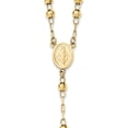 thumbnail image 3 of 14k Diamond-cut 4mm Beaded Rosary Necklace 24 Inch, 3 of 3