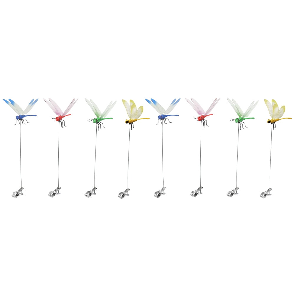 Pack De 12 Clips Decorativos De Libélula Para Sombreros, Jardín Y Manualidades - Simulación 3D, Impermeable Y Reutilizable