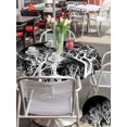 thumbnail image 6 of Outdoor Tablecloth with Umbrella Hole Zipper Modern Tree Branches Round Tablecloth 54" Waterproof Outside Table Cloth Contemporary Black Botanical Patio Table Cover Tablecloths for Picnic Party, 6 of 8