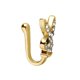 thumbnail image 3 of Delicado semental de nariz conejito cz pavimentado conejo nariz anillo aro falso piercing clip conejito en anillo de nariz, 3 of 5
