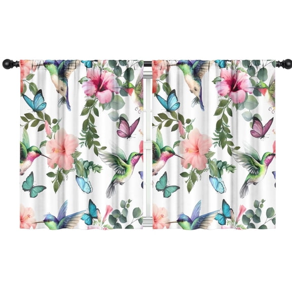 Blackout Kids Curtains,Pioneer Flower Floral Print Pattern Childrens Insulated Curtains Set Of 2,Bedroom Essentials,Toddler Room Decor 42"x54"