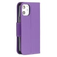 thumbnail image 5 of Allytech Wallet Case Cover for Apple iPhone 12 Mini 5.4-inch, Premium PU Leather Folio Flip Kickstand Credit Cards Holoder Hand Wrist Strap TPU Back Cover for Apple iPhone 12 mini, Violet, 5 of 6