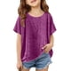 thumbnail image 2 of Camisas de Manga Larga para Niños Tamaño 12-14 Juventud Color Sólido Mangas Cortas Camiseta de Cuello Redondo Top para Niños Niño Pequeño Camisas de Manga Larga 2T, 2 of 5
