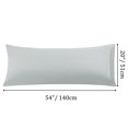 thumbnail image 7 of PiccoCasa Microfiber Embroidery Body Pillowcases Zipper Light Gray 20"x54", 7 of 7
