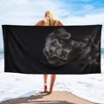thumbnail image 2 of YISUEMI Black Labrador Dog Beach Towel Oversized 36"x72" Quick Dry Sand Free Leopard Print Beach Towels Soft Lightweight Microfiber Towels for Swim Pool Camping Travel, 2 of 5