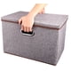 thumbnail image 4 of cajas organizadoras con tapa，Dos cajas Contenedores de almacenamiento plegables Cubos Cajas con tapa - Caja de almacenamiento Cubo Cesta Organizador de armario con asas para armario Dormitorio, 4 of 5