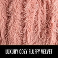 thumbnail image 5 of Homore Soft Fuzzy Faux Fur Throw Blanket, Decorative Shaggy Blanket for Couch Sofa Bed, 60" x 80" , Pale Peach, 5 of 7