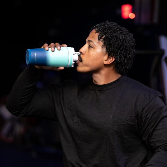 Insulated Stainless Steel Shaker Bottle | 36oz, Navy/Mint