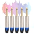thumbnail image 3 of 2 Colors Optional 6.35mm Plug, Zinc Alloy Shell Durable Mono Audio Cable Plug, For Electric Guitar Audio Cable Sound Card Audio Cable, 3 of 8
