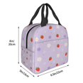 thumbnail image 5 of Strawberry Floral Lunch Bag Thick Aluminum Foil Tote Cooler for Women Work Picnic Travel Gift, 5 of 6