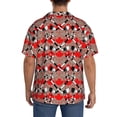 thumbnail image 3 of Sikiie Hockey With Maple Leaves Men's Cuban Shirt, Hawaiian Shirts, Business Casual Button Down Shirts, Short Sleeve Shirt-XX-Large, 3 of 5