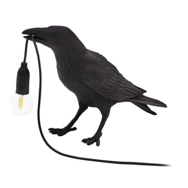 lionlar Artificial Bird Shaped Table Lamp, Bedside Wall Lamp, Desk Lamp Night Light for Black Table