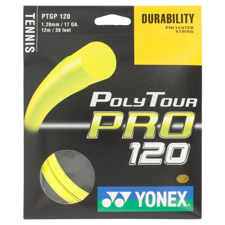 Pro Tennis String - Poly Tour Pro 120 17G Tennis String Flash Yellow