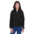 thumbnail image 1 of Chaqueta Soft Shell adherida de vellón de tres capas con bloques de colores Compass para mujer NEGRO S Extremo norte 78077, 1 of 1