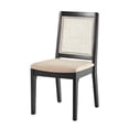 thumbnail image 3 of Walker Edison 17.5" Solid Wood Dining Chair with Inset Back in Black (Set of 2), 3 of 13