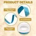 thumbnail image 3 of 2 Rollos 10 Yards 2 Tamaños Cintas Brillantes, Cinta para Envolver Regalos, Turquesa, 3 of 7