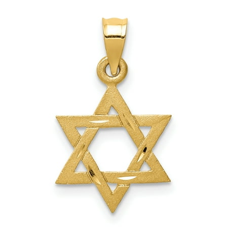 Love Star Of David Pendant - 14k Yellow Gold Solid Jewish Jewelry Star Of David Pendant Charm Necklace Religious Judaica For Women