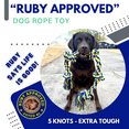 thumbnail image 3 of Ruby Approved Cotton Rope Dog Toy for Aggressive Chewers, Blue, Large, 3 of 9