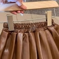 thumbnail image 6 of Staki Pleated Skirt for Girls Girls Skirt Casual Flare Plain Pleated Stretch Waist Skirts Uniform Skorts 1-10Y(Coffee,2-3 Years), 6 of 6