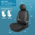 thumbnail image 5 of MotorBox Elite Edition Faux Leather Seat Covers for Cars, Trucks, & SUV - 2 Black Car Seat Covers for Front Seats - Universal Fit Car Accessories Automotive Interior Cover Protector for Most Vehicles, 5 of 8