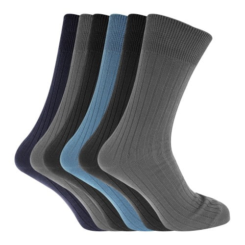 Mens Formal Plain Cotton Rich Ankle Socks