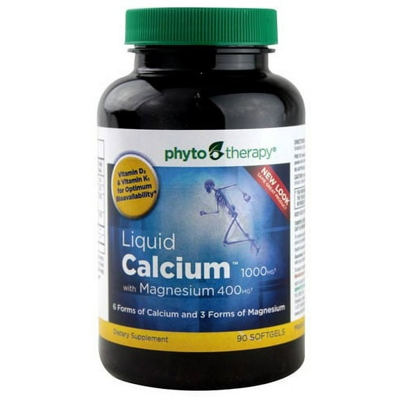 Phyto Therapy - Liquid Calcium 1000 mg with Magnesium 400 mg - 90 Softgels