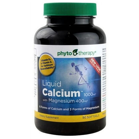 Phyto Therapy - Liquid Calcium 1000 mg with Magnesium 400 mg - 90 Softgels