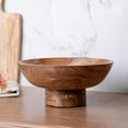 thumbnail image 6 of Luxe Designs | Wooden Footed Bowl Handcrafted Decorative Fruit Bowl with Elegant Footed Base for Dining, Serving, and Home Décor – Perfect for Fruits, Snacks, and Centerpiece Display, 6 of 9