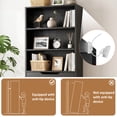thumbnail image 7 of Walsunny Bookshelf with 3 Large Drawers 71" Wooden Storage Bookcase with 3 Display Shelves for Living Room Home Office Black, 7 of 7