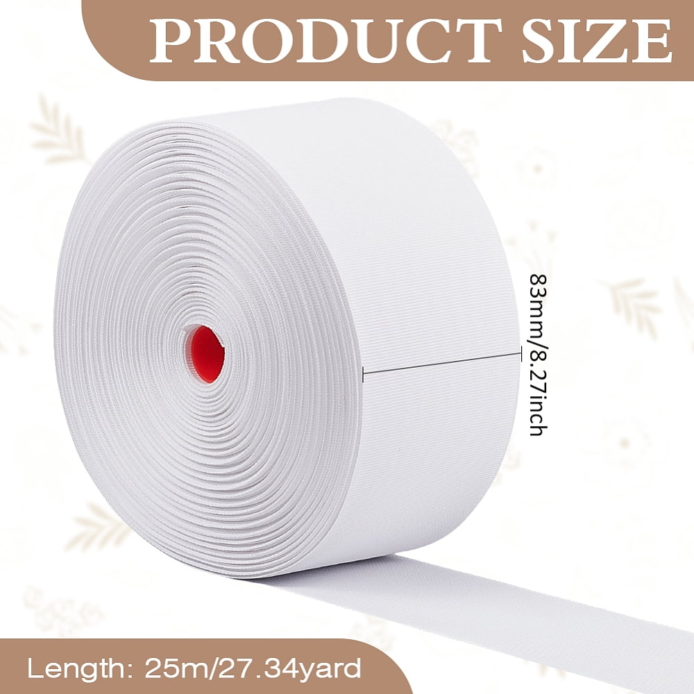 25M Polyester Curtain Tape Curtain Fabric White 10cm 25m/roll diy