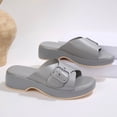 thumbnail image 5 of Bkhluea Women Buckle Strap Platform Wedge Sandals Slip On Comfortable Footwear For Casual Outdoor Party Daily Activities, 5 of 7