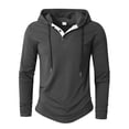 thumbnail image 2 of pstuiky camisas de manga larga para hombre, Sudadera con capucha de manga larga de color liso para hombre, con botones y alta elasticidad tops de invierno para hombre m, 2 of 8