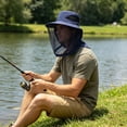 thumbnail image 5 of Fisherman Hat with Netting, Lightweight Sun-Protective Hat, for Outdoor Fishing Hiking Camping, for Men & Women, Navy, 5 of 6