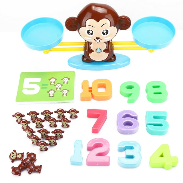Juego de mesa digital, balanza de equilibrio, mono, juguete educativo para niños, marrón